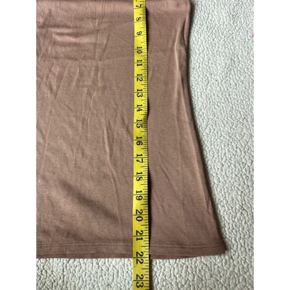 Commando Brown Ribbed Racerback Tank Top Womens Small - Picture 5 of 6
